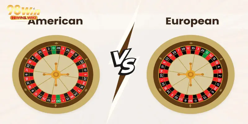 Có 2 phiên bản Roulette online là châu Âu và Mỹ