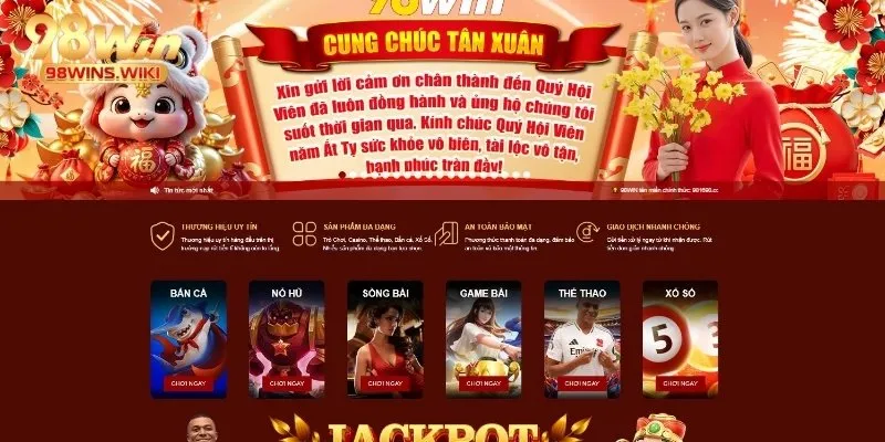 Đảm bảo bạn vào đúng trang chủ chính thức của 98Win