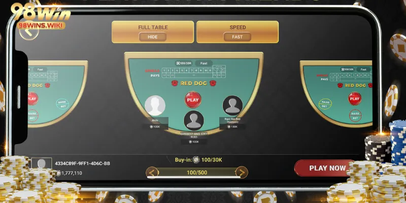 Giao diện bắt mắt của Red Dog 3D tại 98win