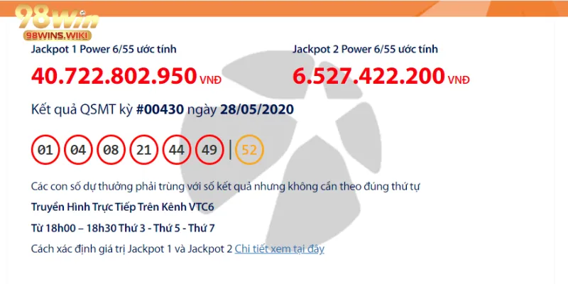 Trúng Jackpot Power 655 online